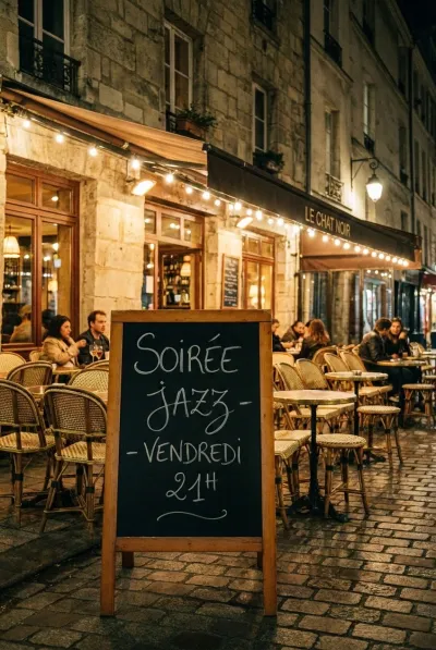 Jazz night at Paris cafe