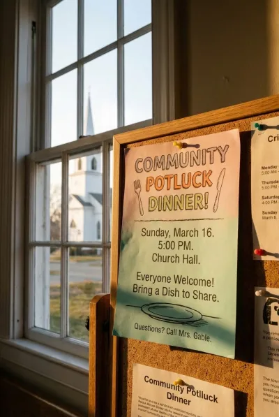 Church potluck flyer