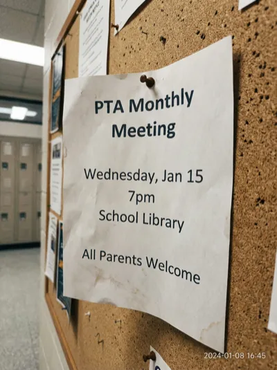 PTA meeting flyer