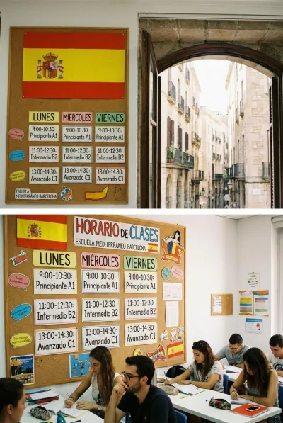 Language school schedule