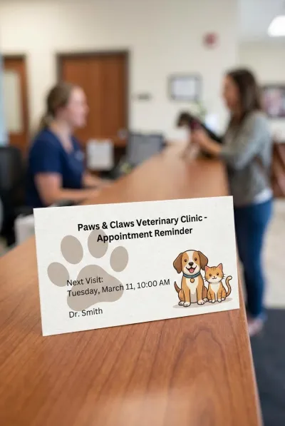 Vet appointment card