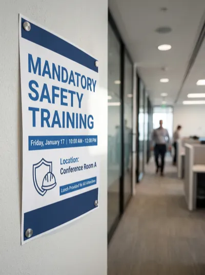 Employee training schedule